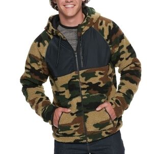 Urbam Pipeline Camo Sherpa  Hoode Jacket L